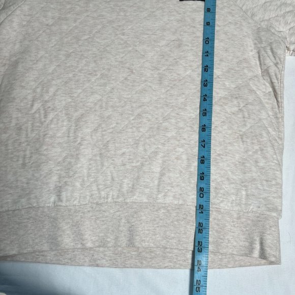 Patagonia Women's Organic Cotton Quilt Crew Sweatshirt Beige Pullover Top Small - Picture 5 of 10